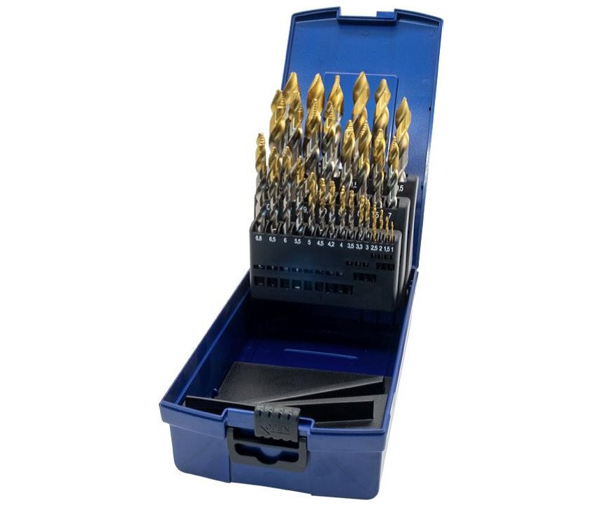 Sada vrtáků se stupňovitým hrotem HSS TiN 29ks 1-13mm Tornado Drill PTG