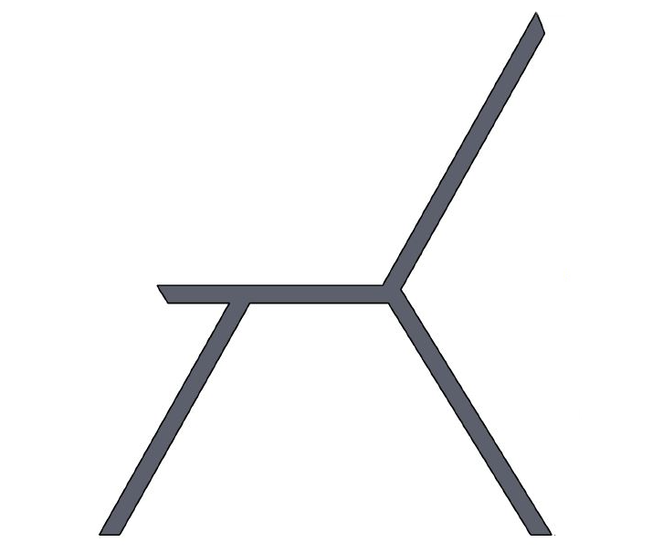 Lavičková konstrukce s opěradlem 1ks