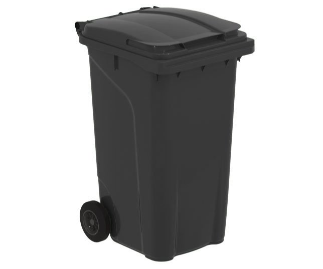 Popelnice plastová 240l s kolečky - černá
