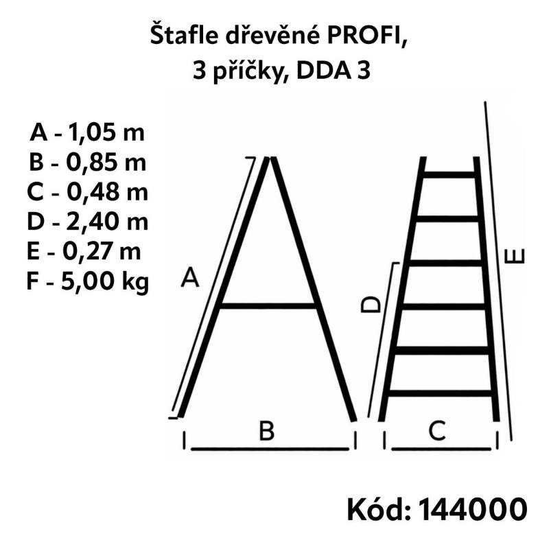 Štafle dřevěné PROFI
