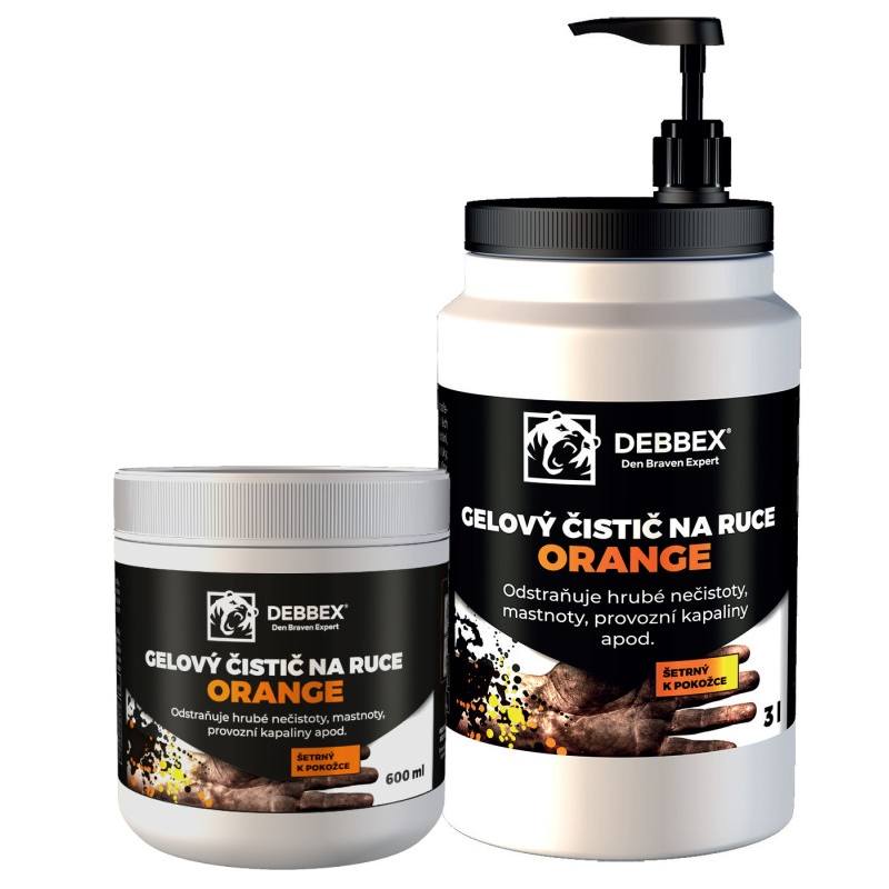 Čistič na ruce gelový s pumpou ORANGE DEBBEX